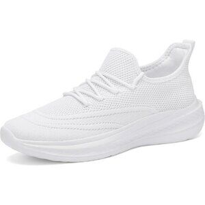 ⚡Men White Fashion Mesh Non Slip Lightweight Workout Breathable Gym Sneakers